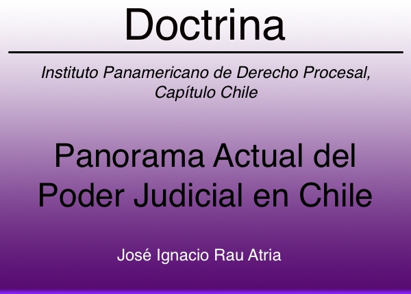 Panorama Actual del Poder Judicial en Chile - José Ignacio Rau Atria